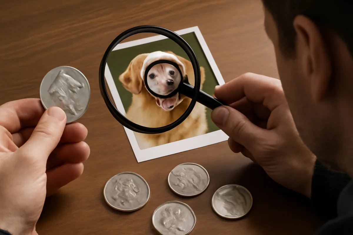 Riconoscere la zecca di emissione più importante sulle monete con cani: il trucco visivo
