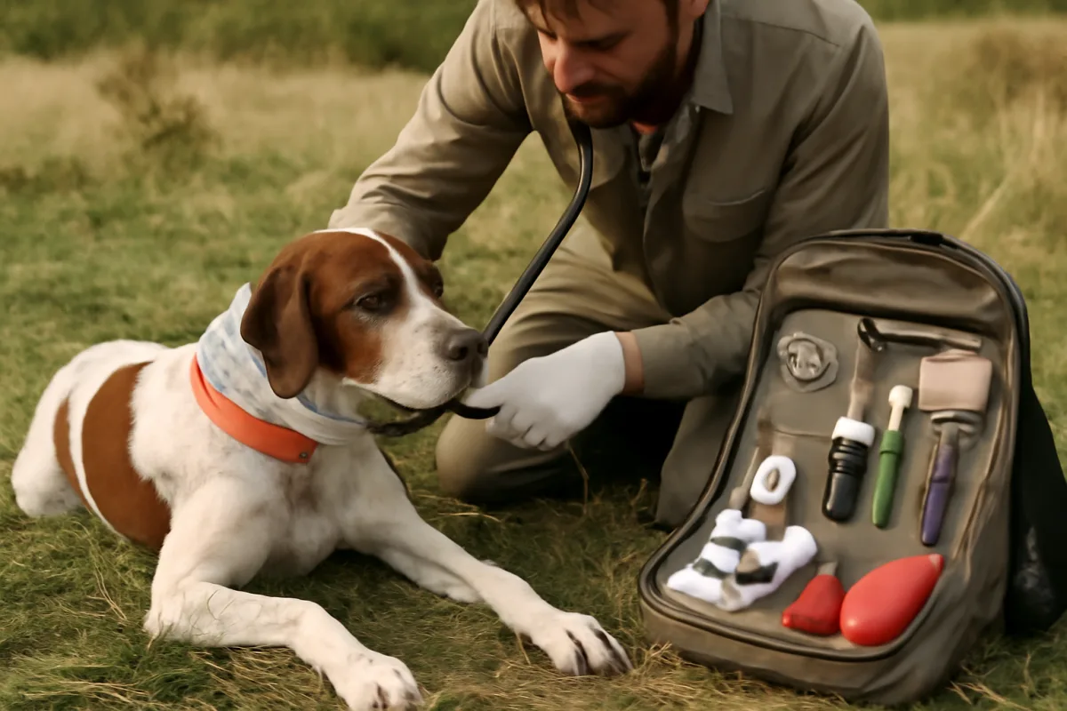Soccorso veterinario sul campo per i cani da caccia: cosa avere sempre nello zaino